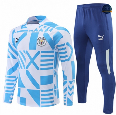 Cfb3 Camiseta Chándal Manchester City Equipación Azul/Blanco 2022/2023 C227