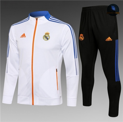 Cfb3 Chaqueta Chandal Niños Real Madrid Equipación Blanco 2021/2022