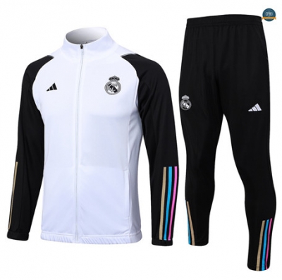 Comprar Cfb3 Chaqueta Chándal Real Madrid Equipación Blanco 2023/2024 baratas