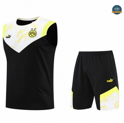 Cfb3 Camiseta Borussia Dortmund Chaleco Pantalones Equipación Negro 2022/2023 C402