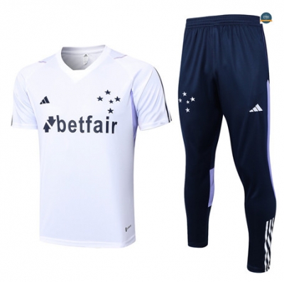 Buscar Cfb3 Camiseta Entrenamiento Cruzeiro + Pantalones Equipación Blanco 2023/2024 online