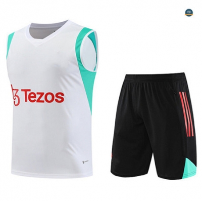 Crear Cfb3 Camiseta Entrenamiento Manchester United Chaleco Pantalones Equipación Blanco 2023/2024 tienda