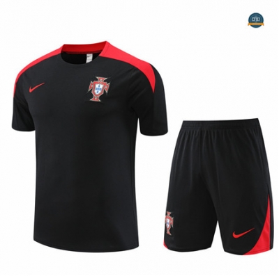 Cfb3 Camisetas Entrenamiento Portugal + Pantalón Corto Equipación negro 2024/2025