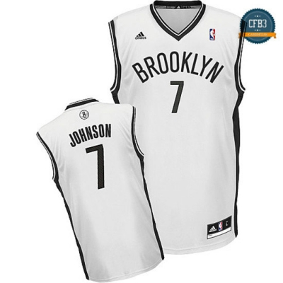 cfb3 camisetas Joe Johnson, Brooklyn Nets [Blanco]