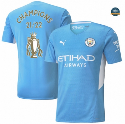 Cfb3 Camiseta Manchester City Equipación Domicile Auténtico 21/22 con estampado Champions 22