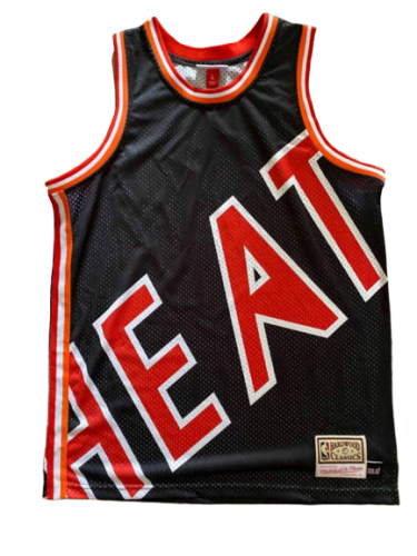 Cfb3 Camisetas Miami Heat - Mitchell & Ness 'Cara grande'