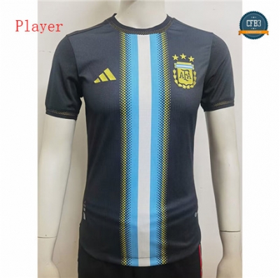 Replicas Cfb3 Camiseta Argentina Player Equipación 3 estrellas Especial Negro 2022/2023