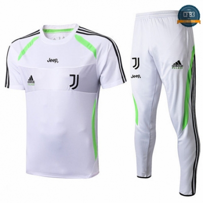 Cfb3 Camiseta Entrenamiento Juventus + Pantalones Blanco/Banda verde 2019/2020