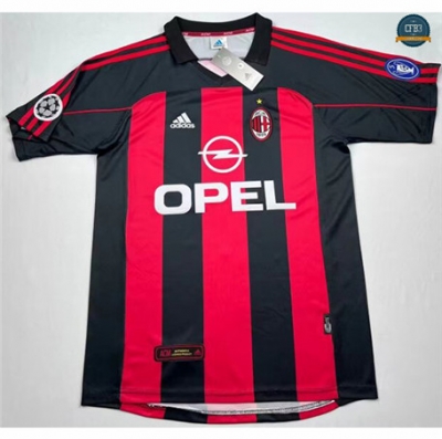 Cfb3 Camiseta Retro 2000-01 AC Milan 1ª