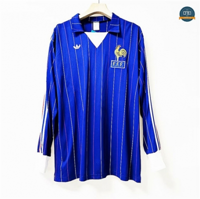 Cfb3 Camisetas Retro 1980-82 Francia 1ª Manga Larga