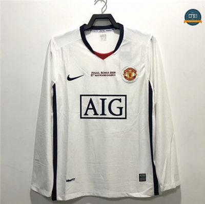 Cfb3 Camiseta Retro 2008-09 Manchester United 2ª Equipación Manga larga