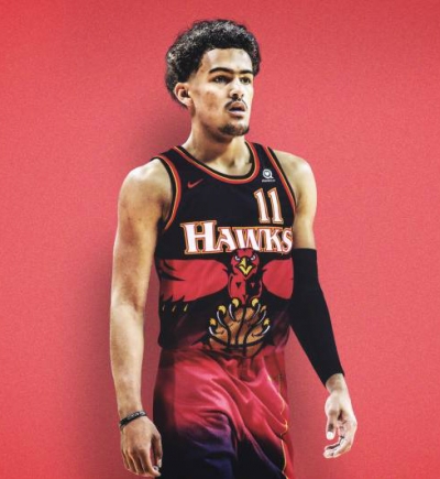 cfb3 camisetas Trae Young, Atlanta Hawks - Retro