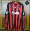 Camiseta 2008-09 AC Milan Manga Larga 1ª Equipación