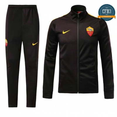 Chaqueta Chándal AS Roma Negro 2017