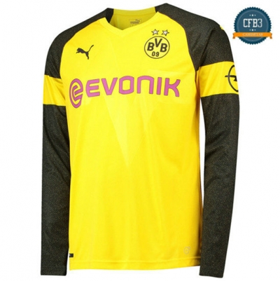 Camiseta Borussia Dortmund 1ª Equipación Manga Larga Amarillo 2018