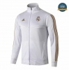 Cfb3 Camisetas Chaqueta Sudadera Real Madrid Blanco 2019/2020 Cuello alto