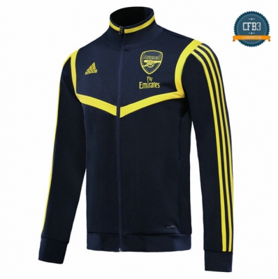 Cfb3 Camisetas Chaqueta Sudadera Arsenal Azul Oscuro/Amarillo 2019/2020 Cuello alto