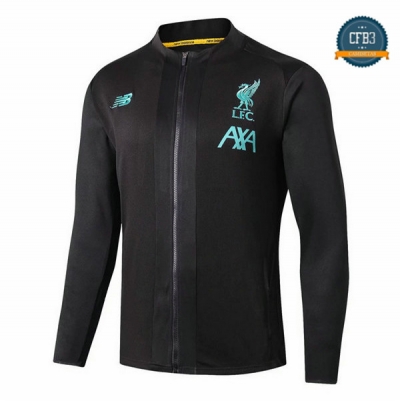 Cfb3 Camisetas Chaqueta Sudadera Liverpool L.F.C Negro 2019/2020