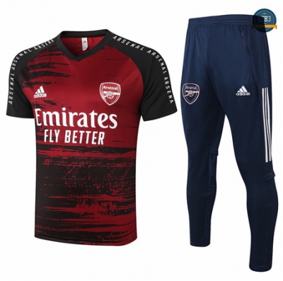 Cfb3 Camiseta Entrenamiento Arsenal + Pantalones Rojo Oscuro 2020/2021