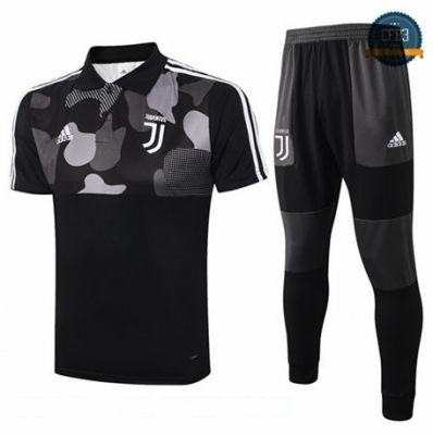 Cfb3 Camiseta Entrenamiento Juventus polo + Pantalones Negro 2020/21