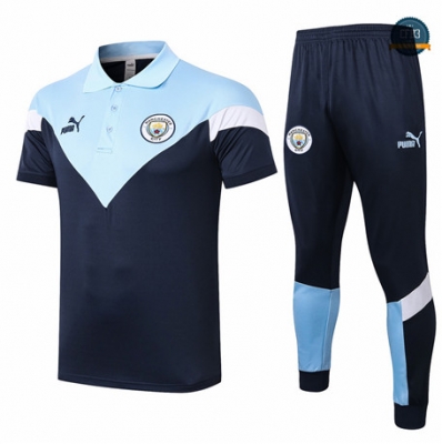 Cfb3 Camiseta Manchester City POLO + Pantalones Azul claro 2020/2021