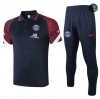 Cfb3 Camisetas Entrenamiento PSG Polo + Pantalones Azul Oscuro/Rojo 2020/2021