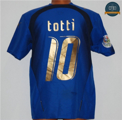 Camiseta 2006 Copa del Mundo Italia 1ª Equipación (10 Totti)