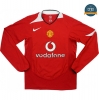 Camiseta 2005-06 Manchester United Manga Larga 1ª Equipación