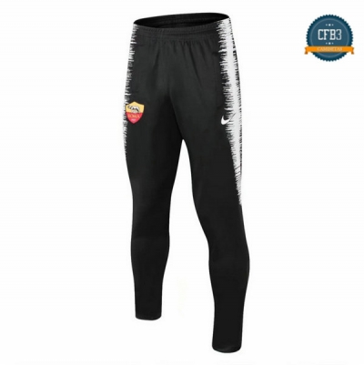 Cfb3 Camisetas Pantalón chándal AS Roma Negro/Blanco 2018/2019