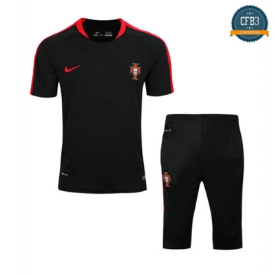 Camiseta Portugal Entrenamiento Negro Rojo 2018-2019
