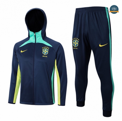 Comprar Cfb3 Camiseta Chaqueta Chándal Brasil Equipación Sombrero Azul 2023/2024