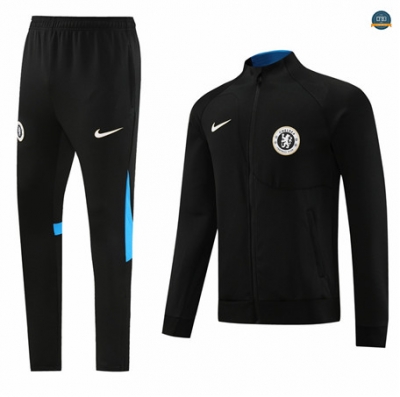 Nuevas Cfb3 Chaqueta Chándal Chelsea Equipación Negro 2023/2024