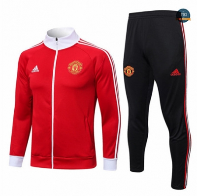 Nuevas Cfb3 Camiseta Chaqueta Chándal Manchester United Equipación Rojo 2022/2023