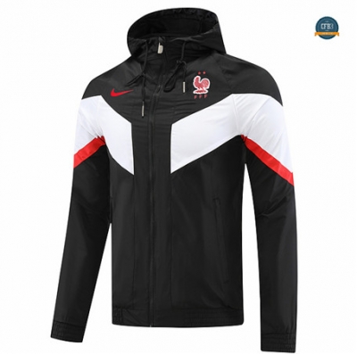 Diseñar Cfb3 Camiseta Chaqueta Rompevientos Francia Equipación Negro 2022/2023