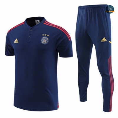Comprar Cfb3 Camiseta Entrenamiento Ajax Polo + Pantalones Equipación Azul 2022/2023