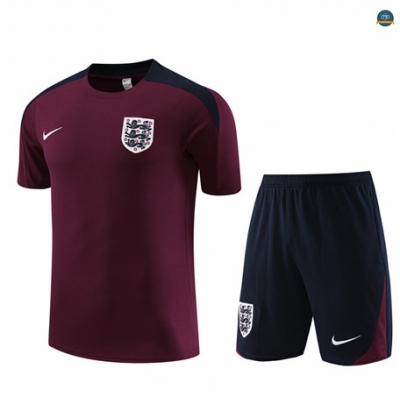Venta Cfb3 Camiseta Entrenamiento Inglaterra + Pantalones Cortos Equipación Rojo oscuro 2023/2024