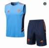 Comprar Cfb3 Camiseta Entrenamiento Manchester United Chaleco + Pantalones Equipación Azul 2022/2023