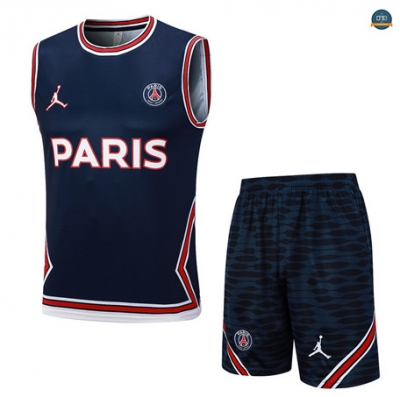 Nuevas Cfb3 Camiseta Entrenamiento Paris Paris Saint Germain Chaleco Pantalones Equipación Azul Real 2023/2024