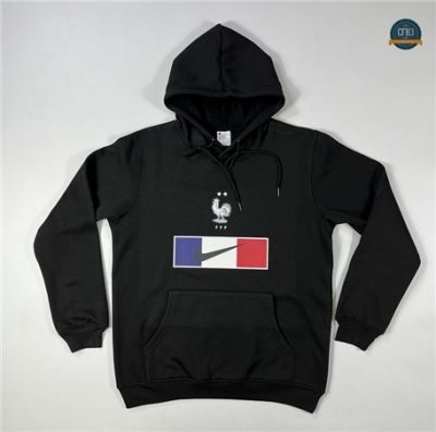 Crear Cfb3 Camiseta Sudadera con Capucha Francia Equipación Negro 2023/2024