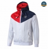 Cfb3 Camisetas D223 Chaqueta Rompevientos PSG Blanco/Rojo/Azul Sombrero 2019/2020