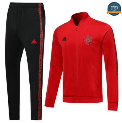 Cfb3 D39 Chaqueta Chándal Manchester United Negro/Rojo 2019/2020