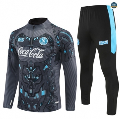 Buscar Chándal Fútbol Napoli Equipación Gris oscuro/negro 2025/2026