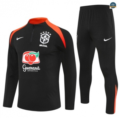 Diseño Chándal Fútbol Brasil Enfant Equipación negro/Naranja 2025/2026