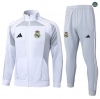 Diseñar Chaqueta Chándal Fútbol Real Madrid Enfant Equipación Blanco/Gris 2025/2026