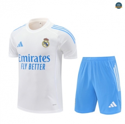 Tailandia Real Madrid + Pantalón Equipación Blanco/Azul claro 2025/2026
