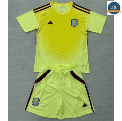 Camiseta futbol Aston Villa Niño Equipación Portero Amarillo 2025/2026