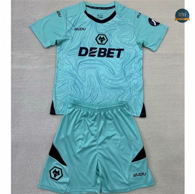 Ofertas Camiseta Wolverhampton Niño Equipación Portero Azul 2024/2025