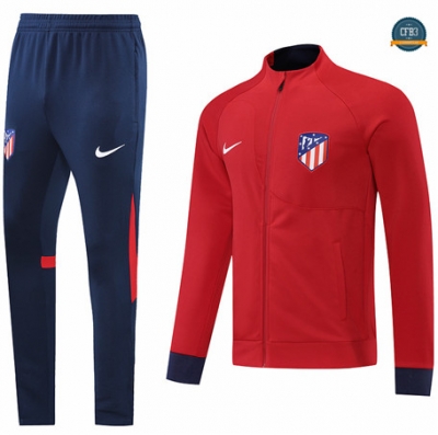 Cfb3 Camiseta Chaqueta Chándal Atletico Madrid Equipación Rojo/Azul 2022/2023 C069