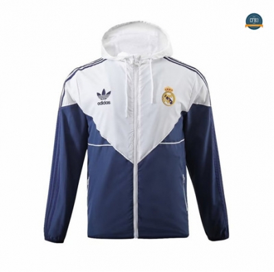 Cfb3 Camisetas Chaqueta Rompevientos Real Madrid Equipación Azul marino 2024/2025