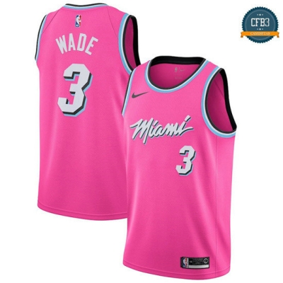 cfb3 camisetas Dwyane Wade, Miami Heat 2018/19 - Earned Edition